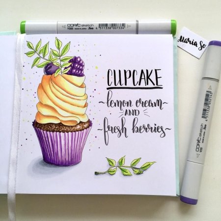 Рисунки спиртовыми маркерами