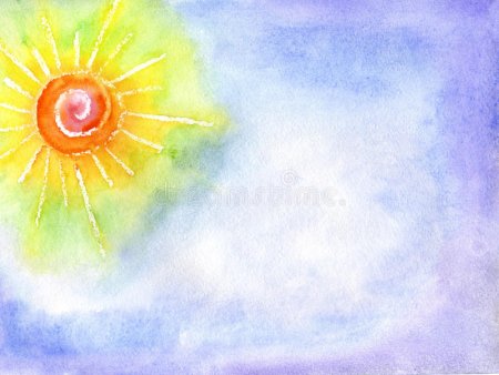 Рисование восхода солнца