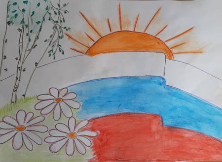 Рисунок ко Дню России