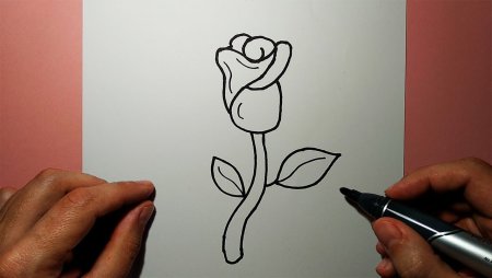 Рисунки чёрным фломастером