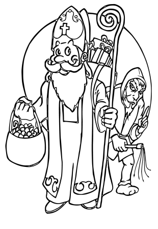 Николаус раскраска