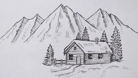 Абстракция карандашом