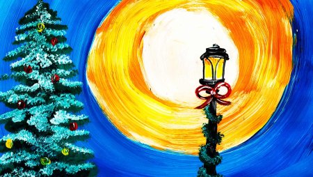 Правополушарное рисование новый год