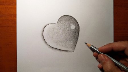 Сердце простым карандашом