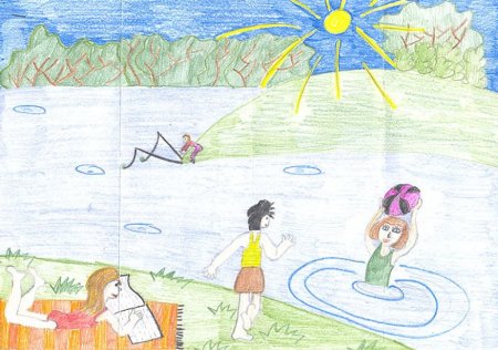 Рисунок на тему летние каникулы