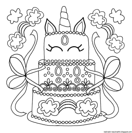 Раскраска торт