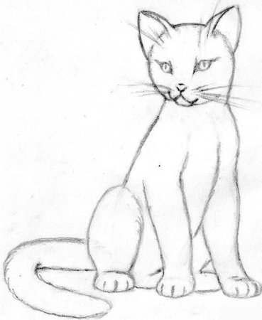 Рисунки для срисовки лёгкие котята