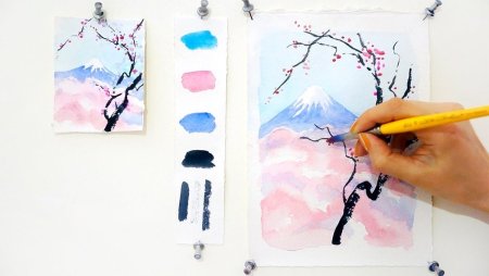 Рисование акварельными красками