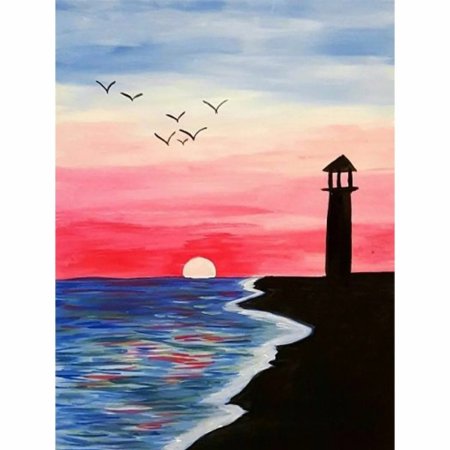 Пейзажи красками легкие