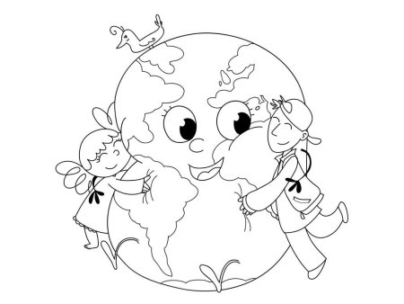 Планета земля раскраска