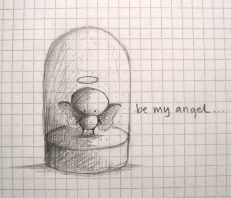 Грустный рисунок лёгкий