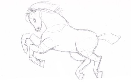 Рисунки для срисовки лошади легко