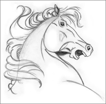 Уроки рисования лошади