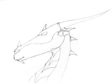 Дракон карандашом для срисовки