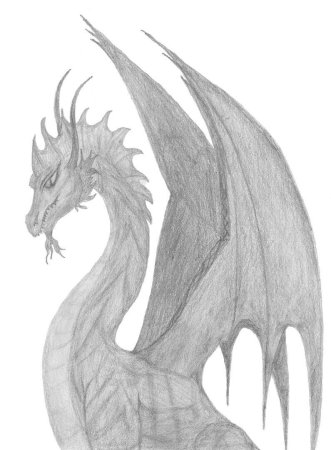 Дракоша рисунок карандашом для срисовки