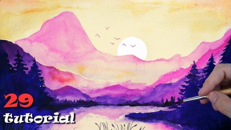 Рисунки красками для начинающих