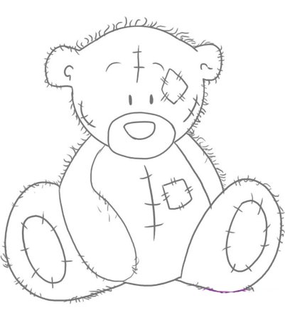 Мишка Тедди раскраска