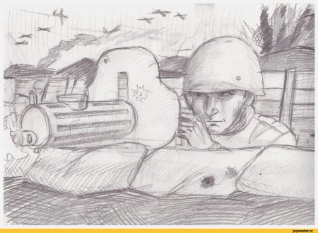 Рисунки о войне для срисовки