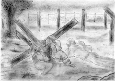 Рисунок на военную тему карандашом