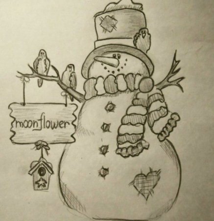 Рисунки на новый год для срисовки карандашом