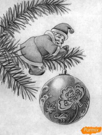 Новый год карандашом