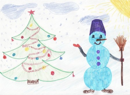 Новогодний натюрморт карандашом