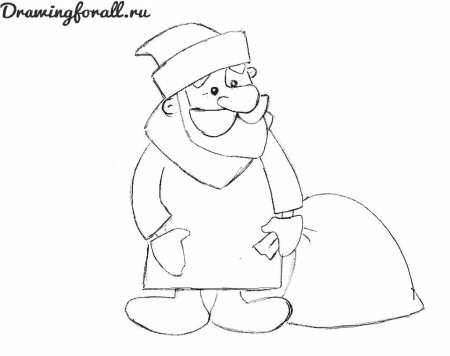 Урок рисования Снеговик