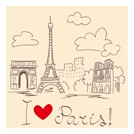 Франция рисунок карандашом