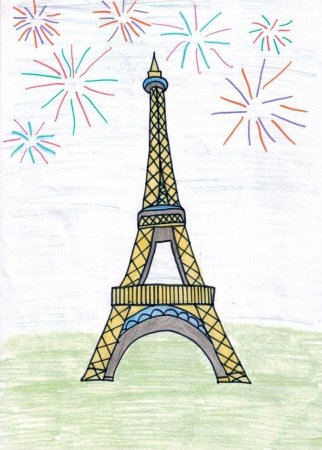 Эйфелева башня Париж для срисовки