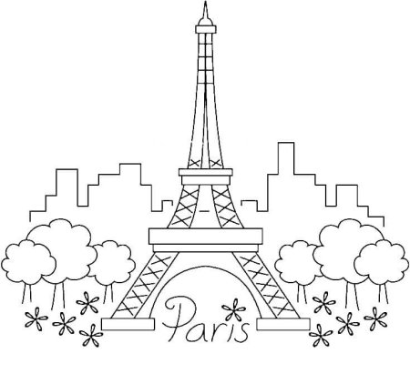 Раскраска эльфовой башни в Париже