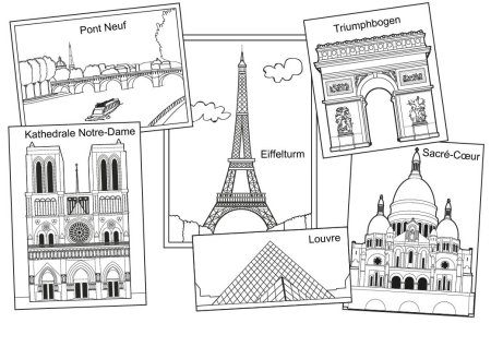 Достопримечательности Франции раскраски