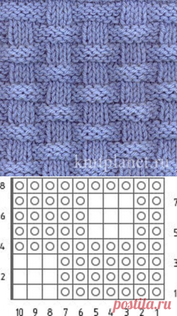 Узор путанка спицами схема