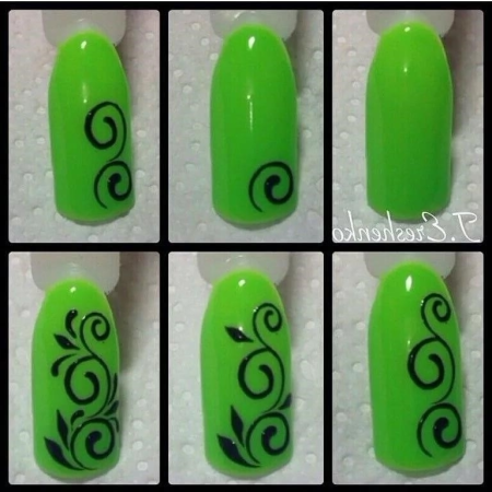 Божья коровка на ногтях пошагово