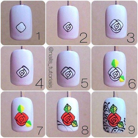 Схемы рисунков на ногтях гель лаком