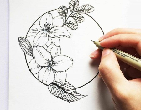Цветы скетч