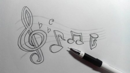 Музыкальный рисунок карандашом