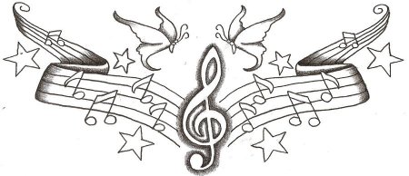 Музыкальные рисунки для срисовки