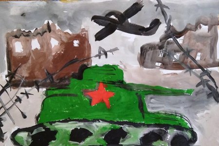 Сталинградская битва рисунок карандашом