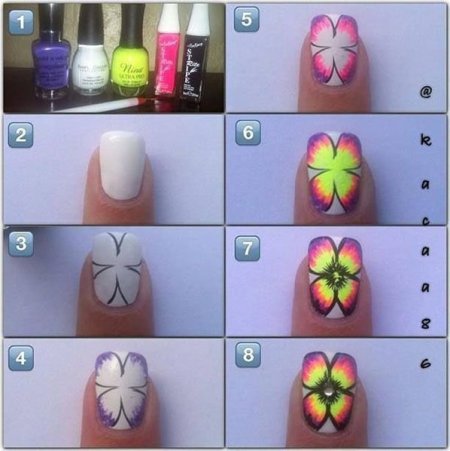 Схемы рисования на ногтях