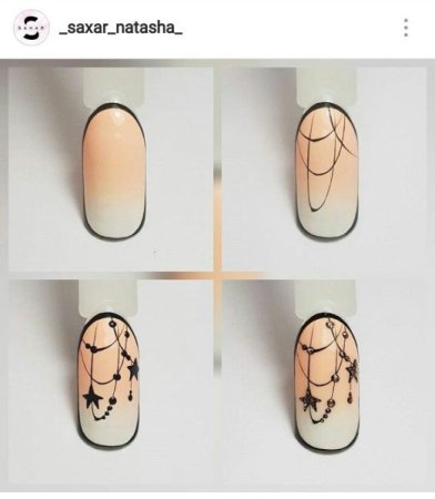 Поэтапные рисунки на ногтях