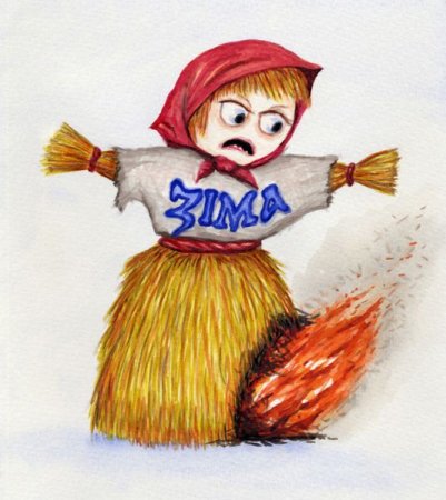 Масленица рисунок карандашом