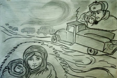 Рисунок на тему блокада Ленинграда легко