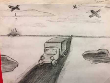 Рисунки Сталинградской битвы 1941-1945