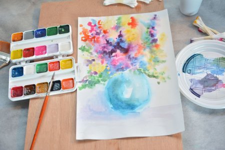Рисование акварельными карандашами