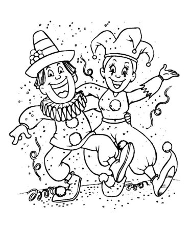 Скоморох раскраска