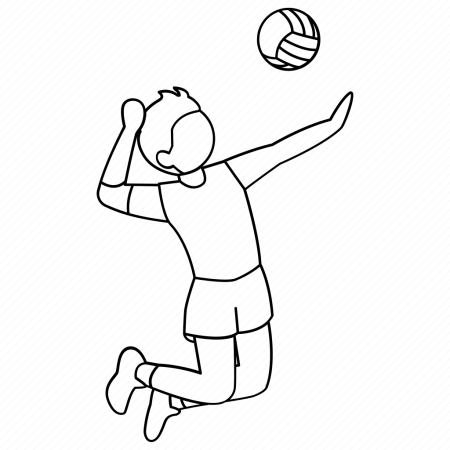 Раскраска на тему волейбол