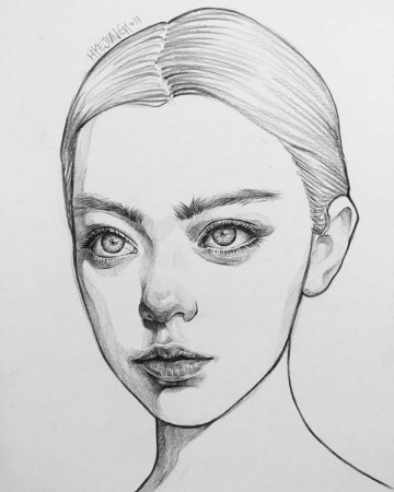Рисунок девушки карандашом