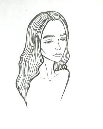 Рисунок девушки карандашом