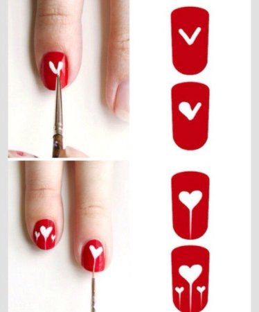 Черно белый маникюр простой