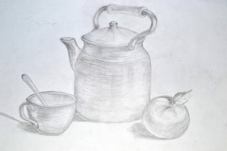 Рисование с натуры чайника